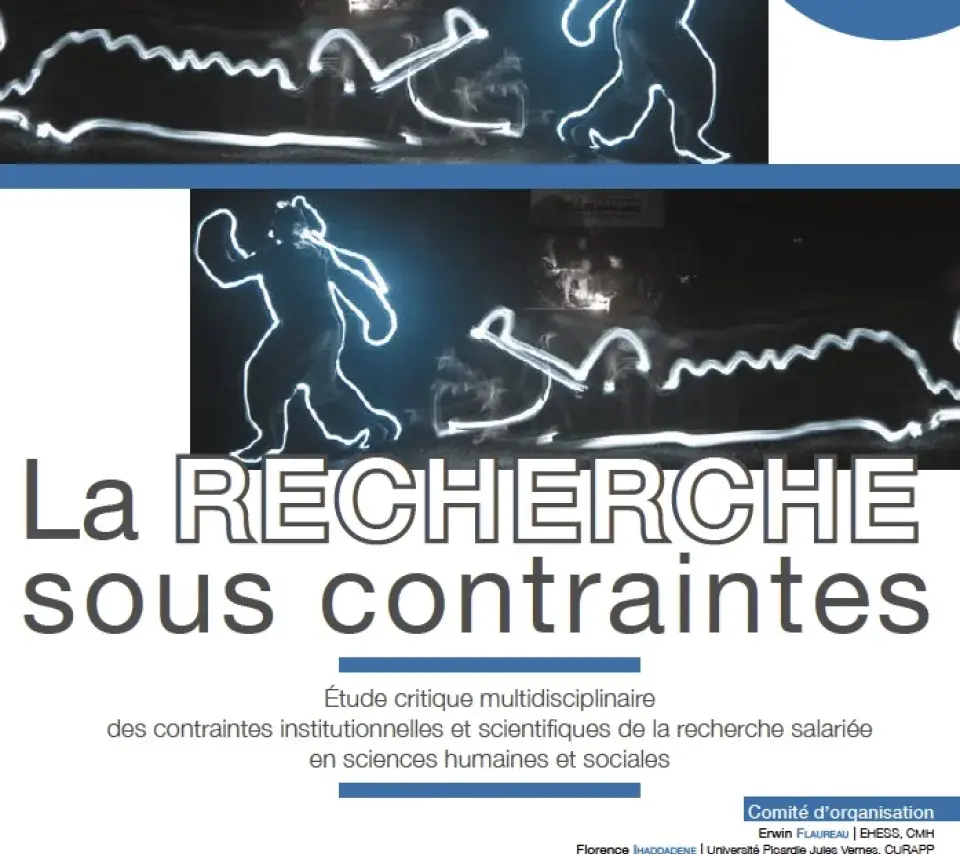 Affiche des journées d'études sur La Recherche sous contraintes