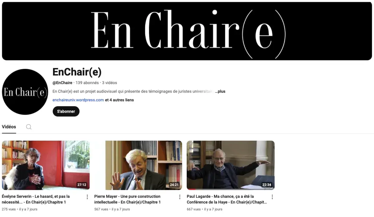 Image page YouTube En Chair(e)