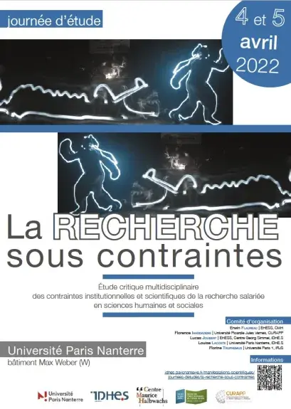 Affiche des journées d'études "La Recherche sous contraintes" Affiche des journées d'études sur La Recherche sous contraintes